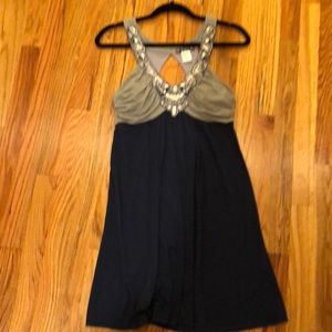 Trixxi navy gray white summer very cute dress M